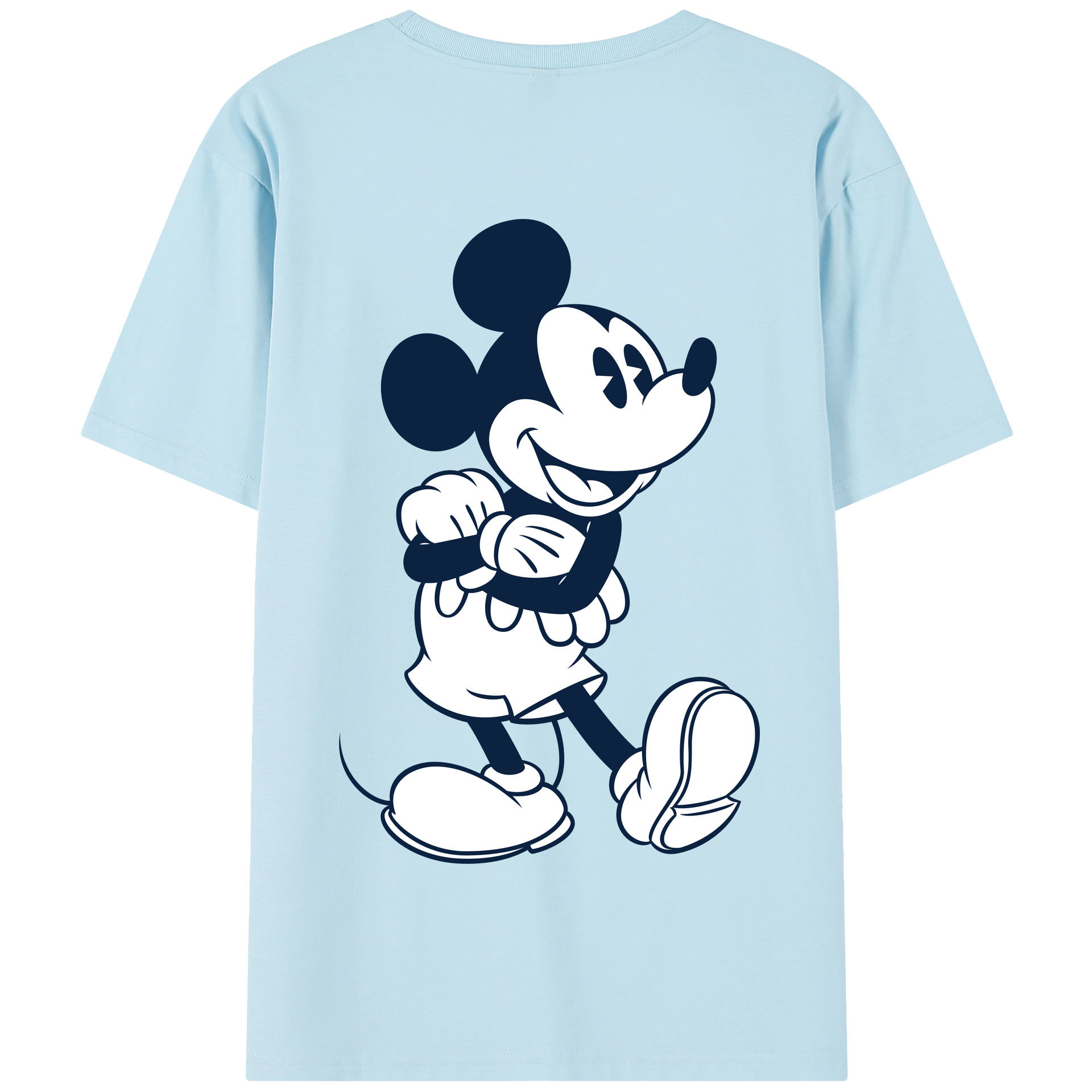 （画像用） ミッキーマウス Mickey Mouse 綿100％半袖Tシャツ（背面プリント）
